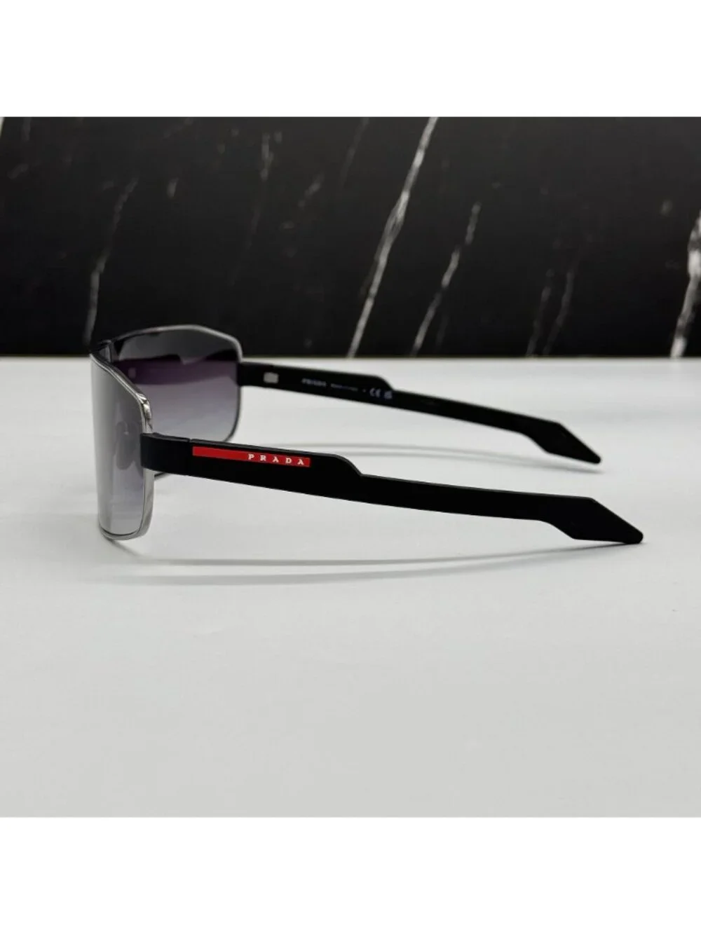 Prada Linea Rossa PS54YS 5AV09U Men Black Gray Sport Sunglasses Authentic NEW